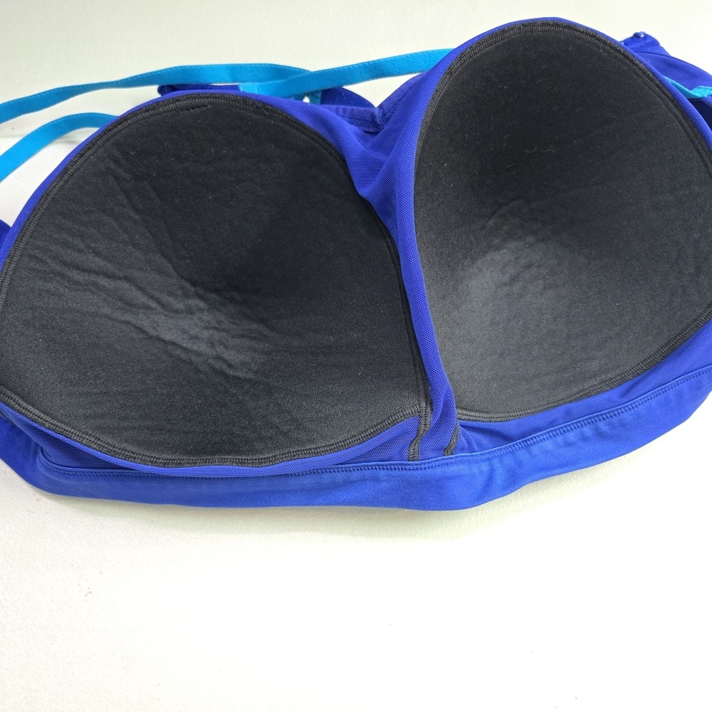 LIVI Women Bra 44D Blue T Shirt Wireless Strap Adjustable Racerback - Picture 6 of 11